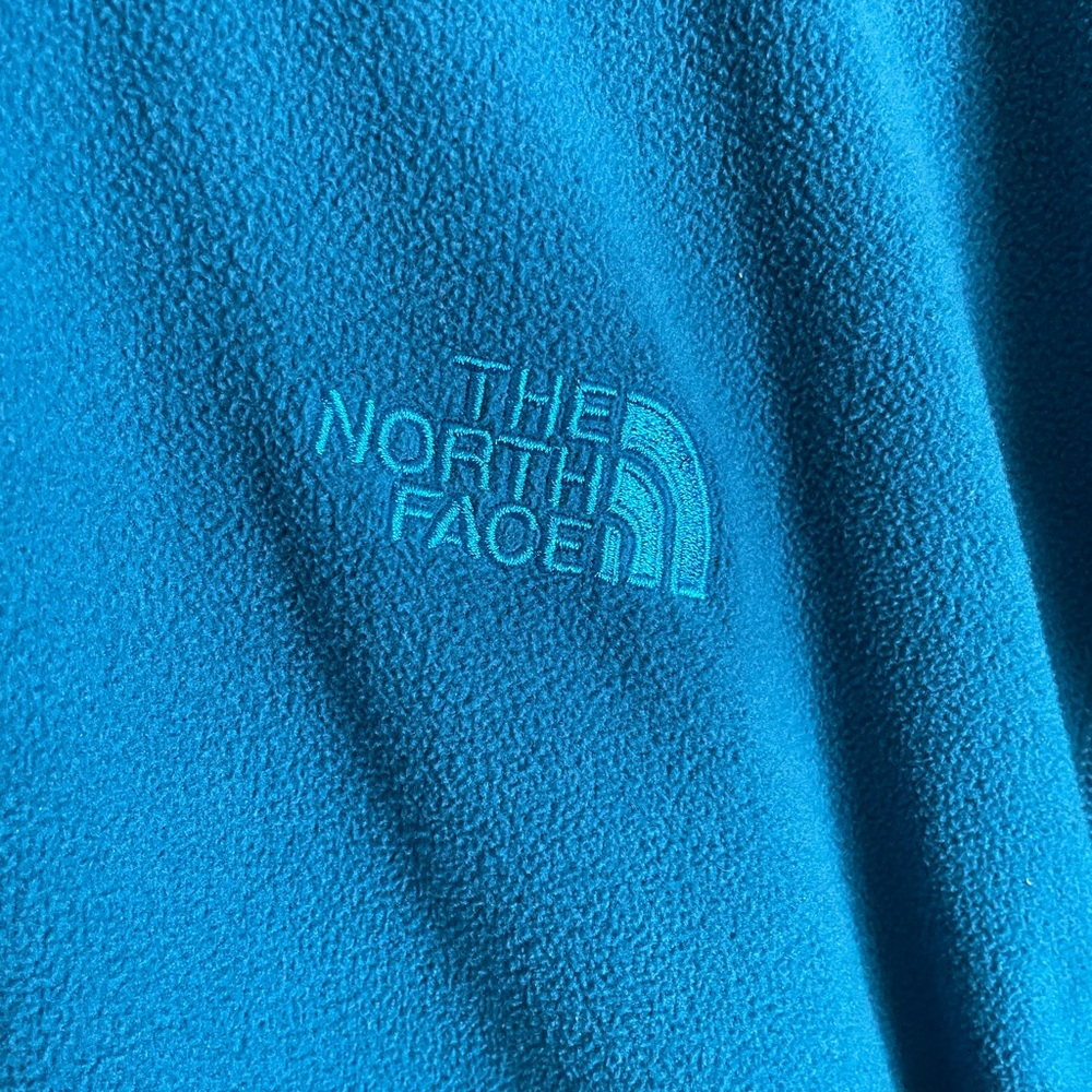 The North Face XXL Teal Blue Quarter Zip Fleece Pullover
